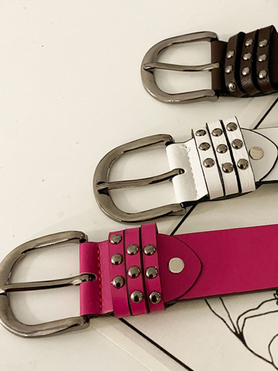 Rivet Pin Buckle Belt
