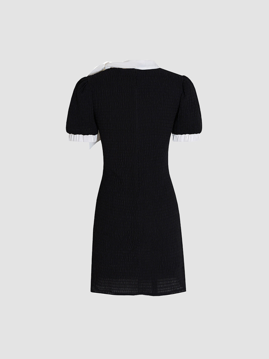 Black And White Elastic Dress