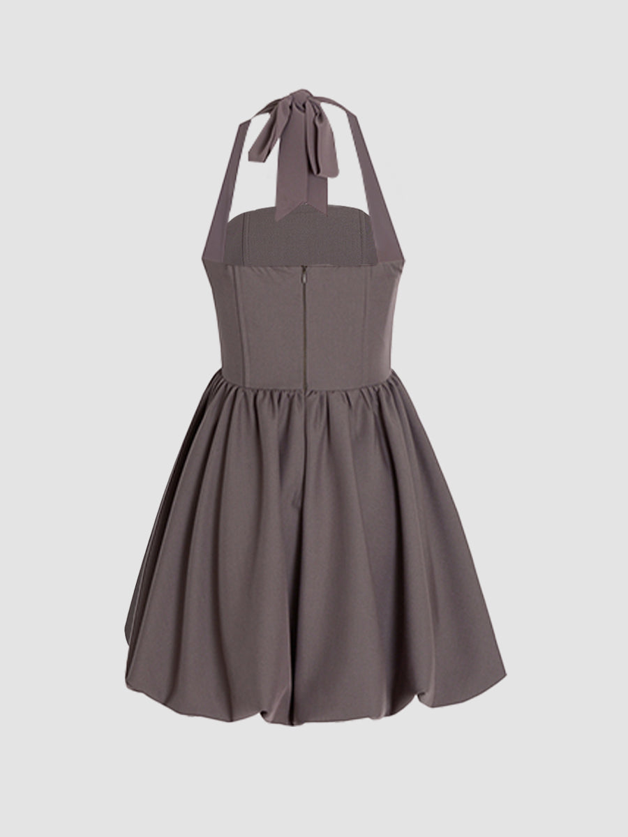 Princess Bustier Halter Puffy Dress
