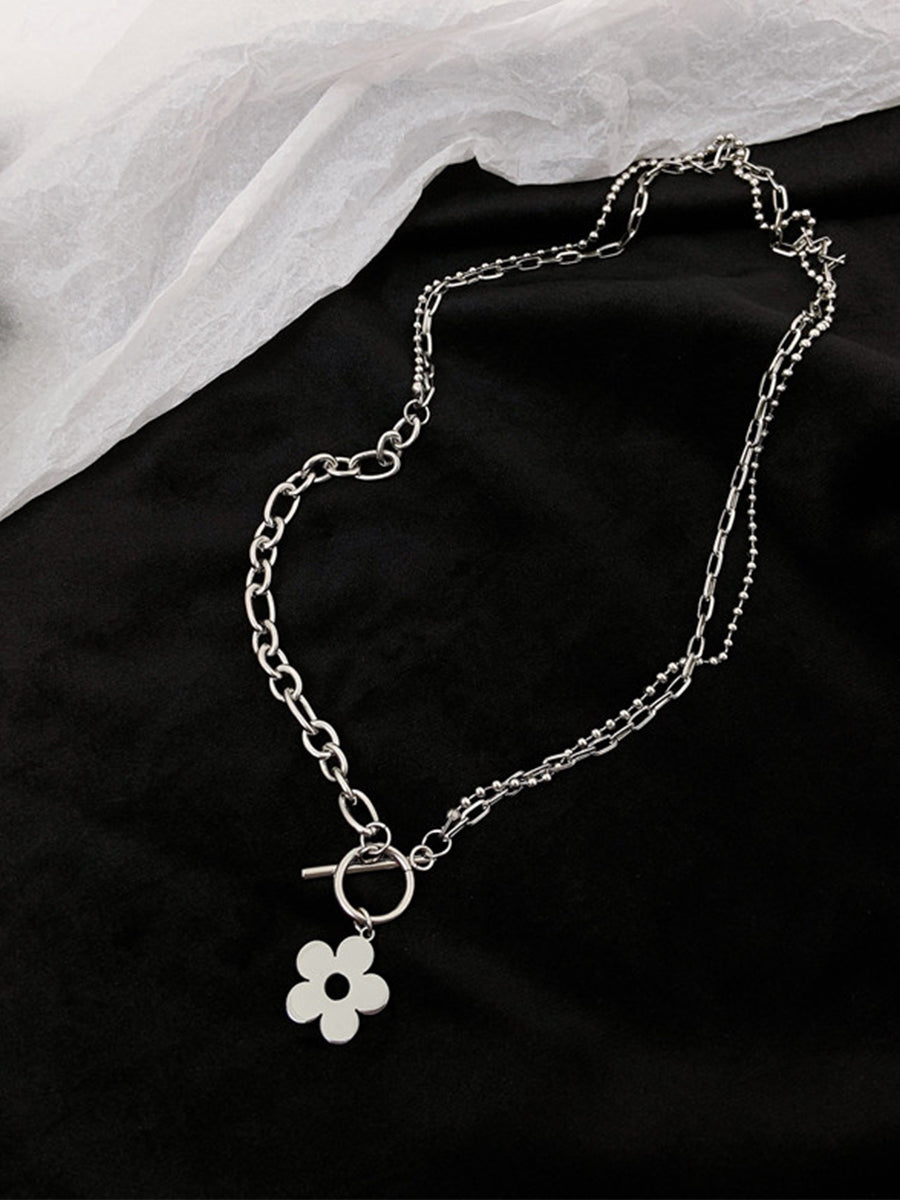Flower Titanium Necklace