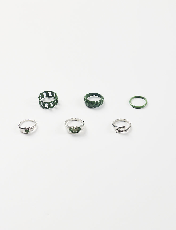 Butterfly Daisy Heart Y2K Rings