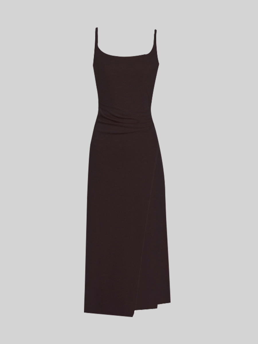 Irregular Halter Pink Dress