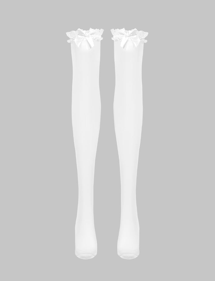 Mesh Lace Thigh High Socks