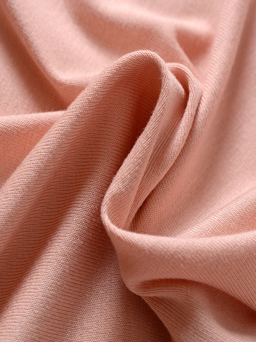 Solid Color V-neck Drawstring Top