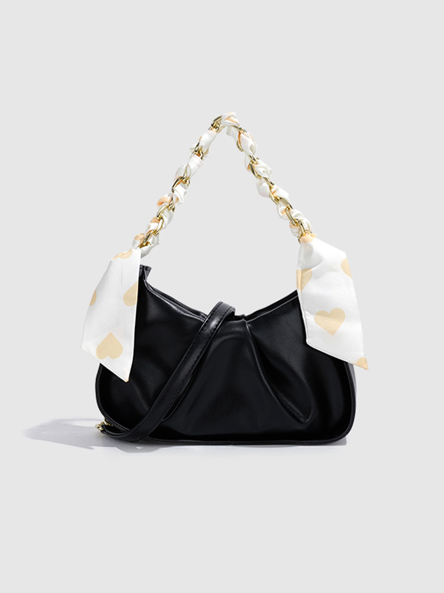 Tri-color Pleated Bag