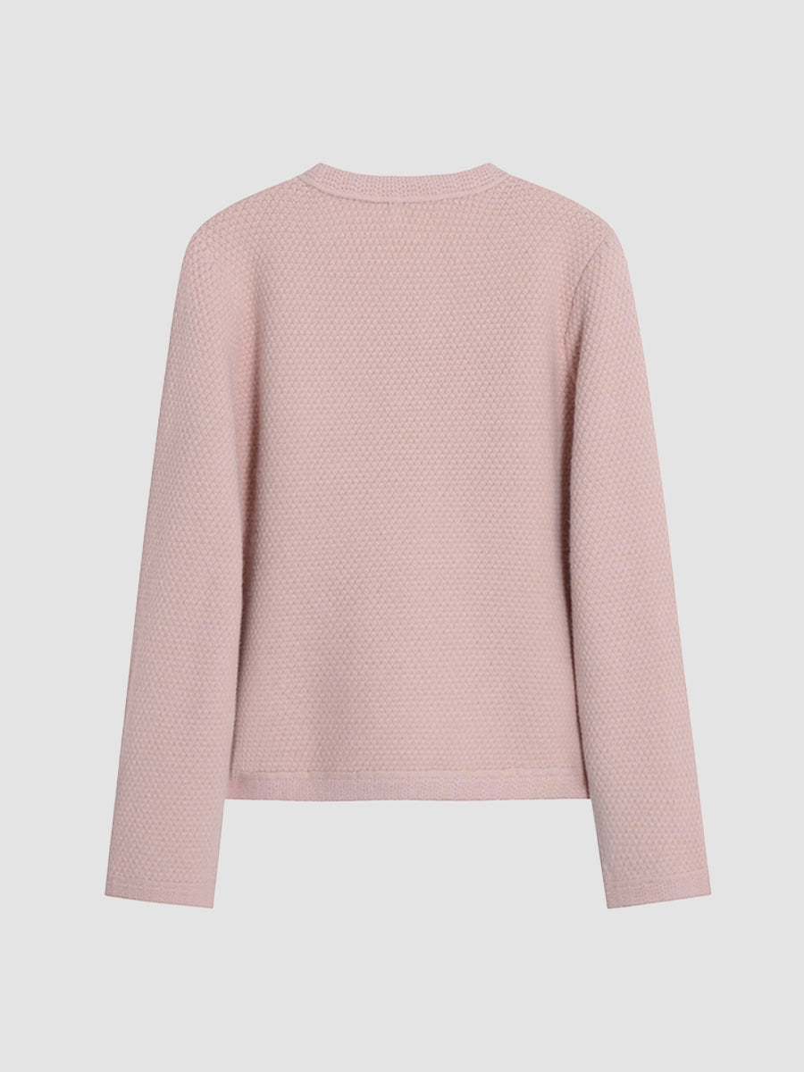 Pink Sweater Jacket Cardigan