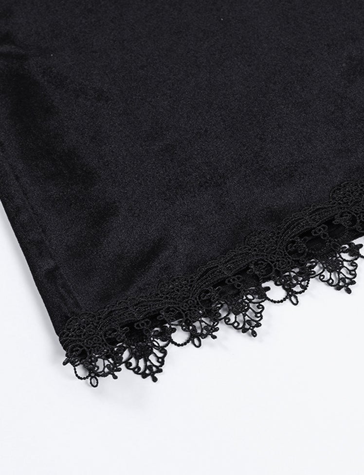Black Lace Side Vest Tube Top