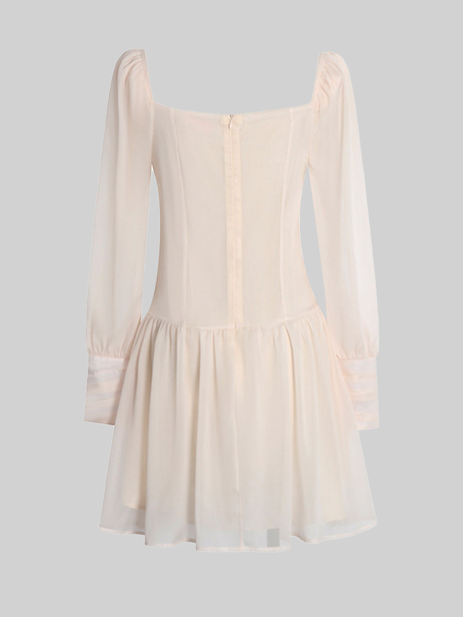 Chiffon Long Sleeve Dress
