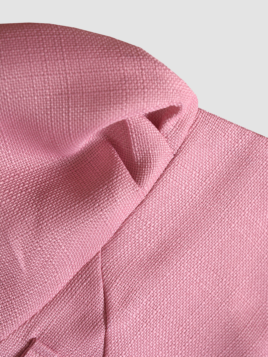 Love Button Pink Woven Dress