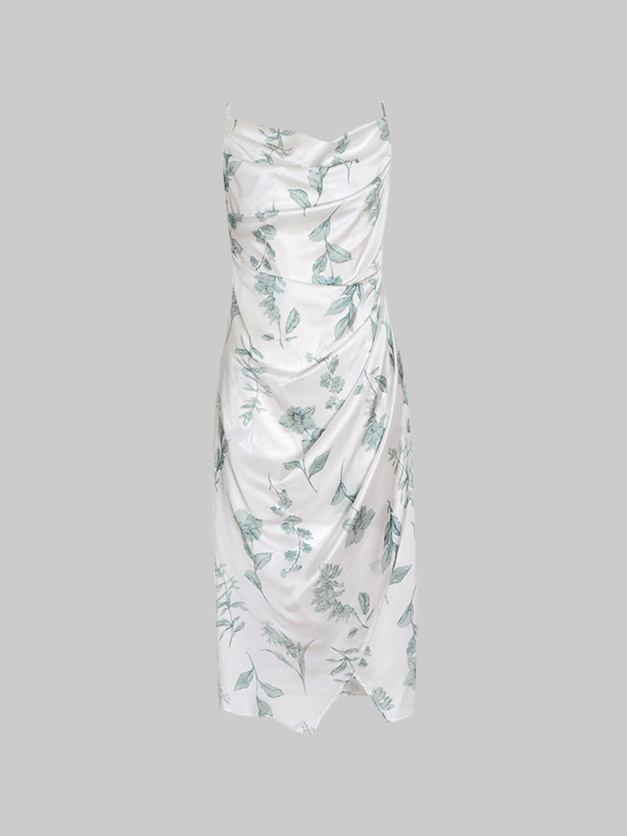 Satin Irregular Camisole Dress