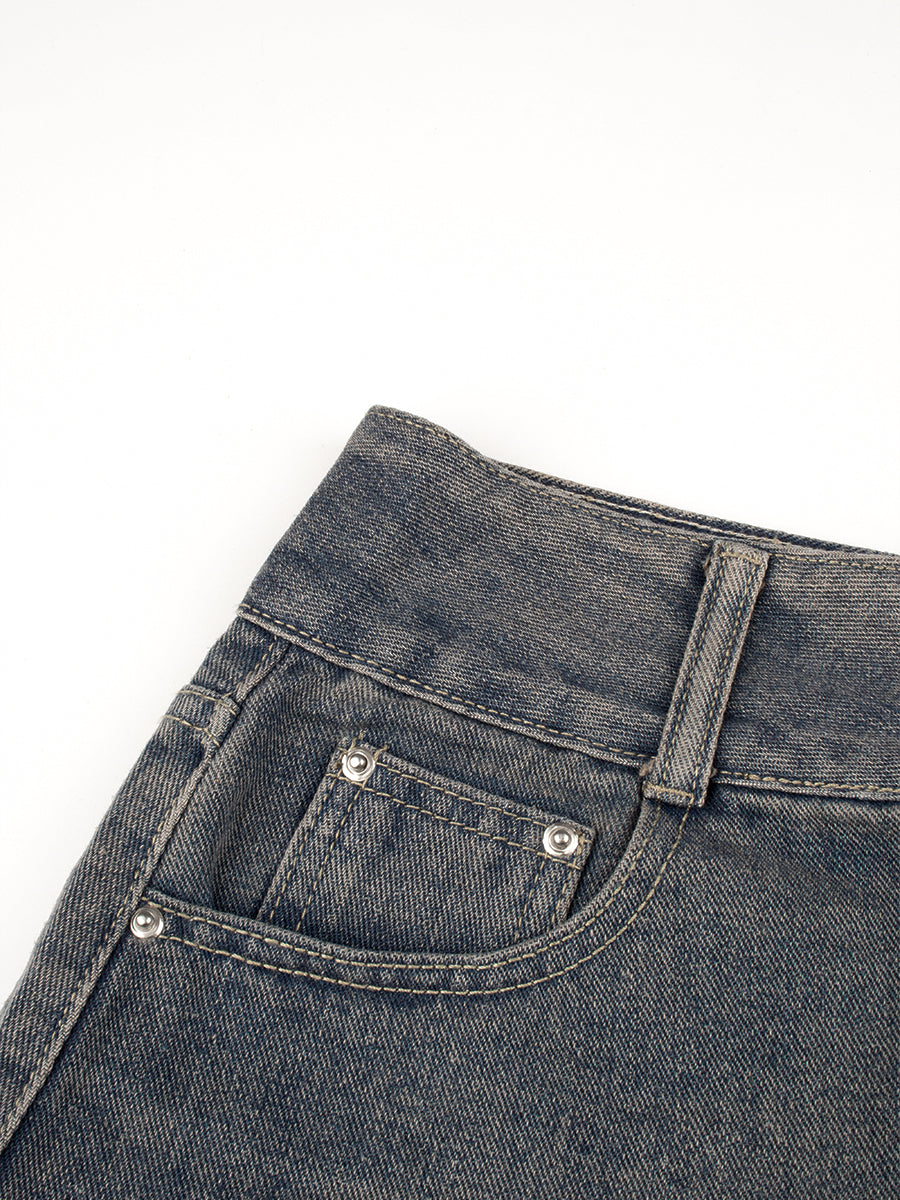Denim Slim Fit Short Skirt