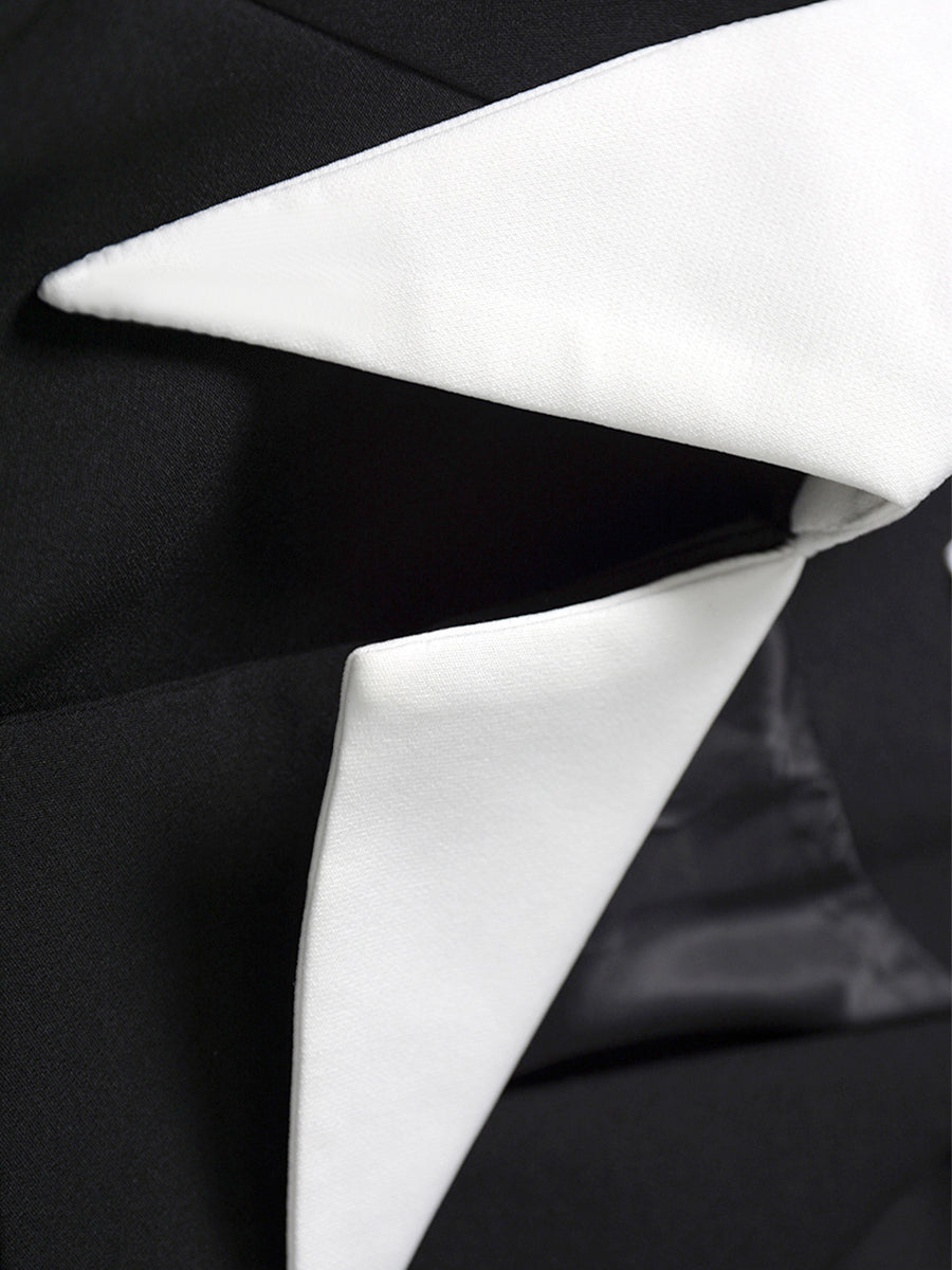 Irregular Long Sleeve Blazer Coat