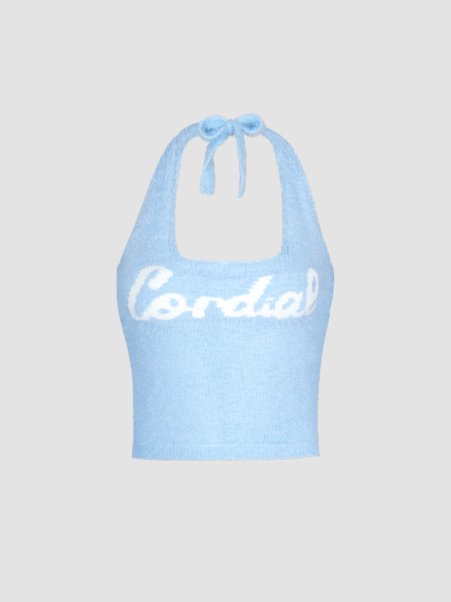 Sexy Plush Letter Vest