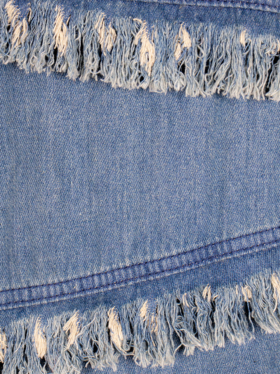 Tasseled Denim Camisole Dress