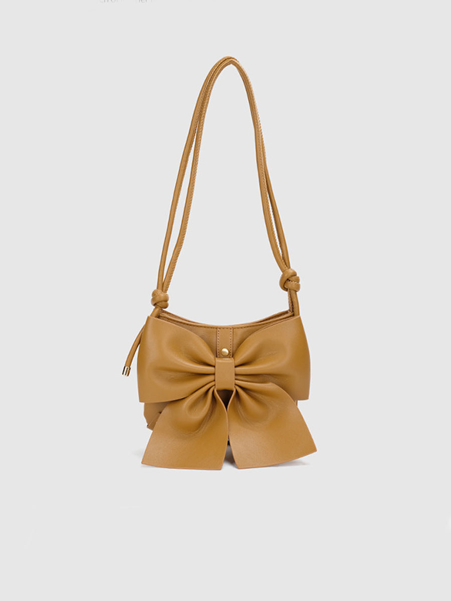 Leather Bow Bag