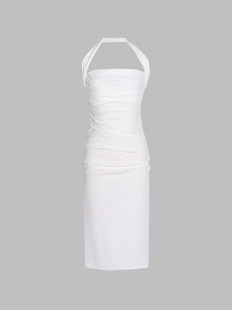 Hanging Neck Midi Dress