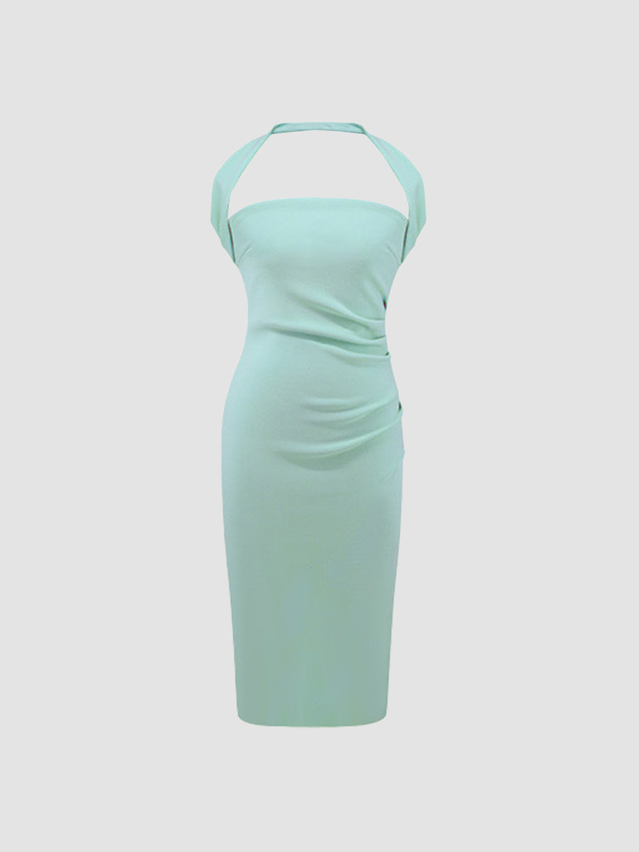 Hanging Neck Midi Dress