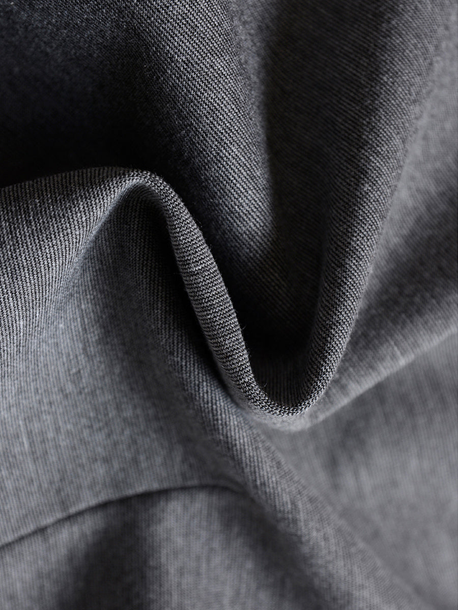 Grey Polo Neck Top&Skirt Set