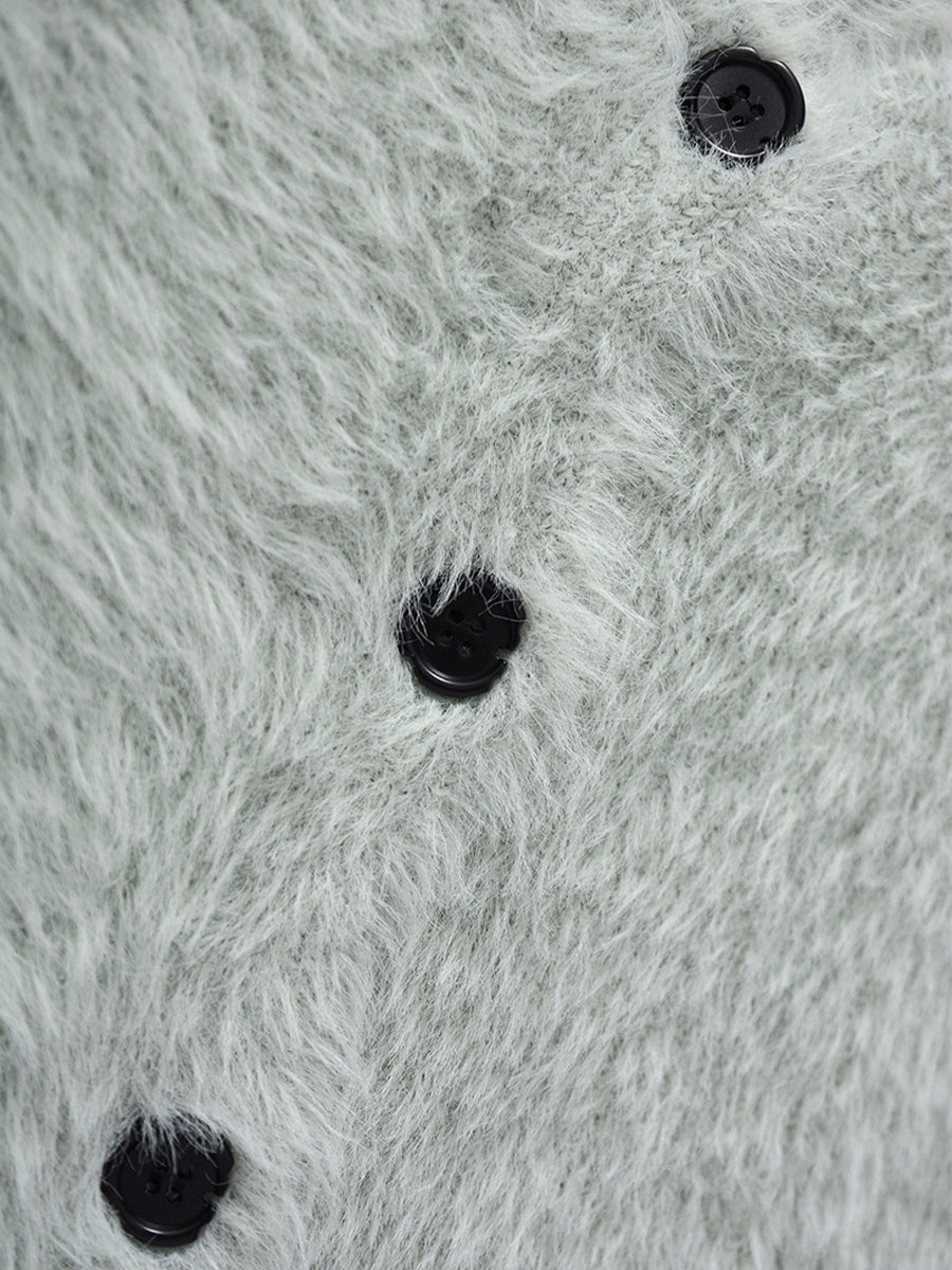 Soft Plush Knit Cardigan Jacket