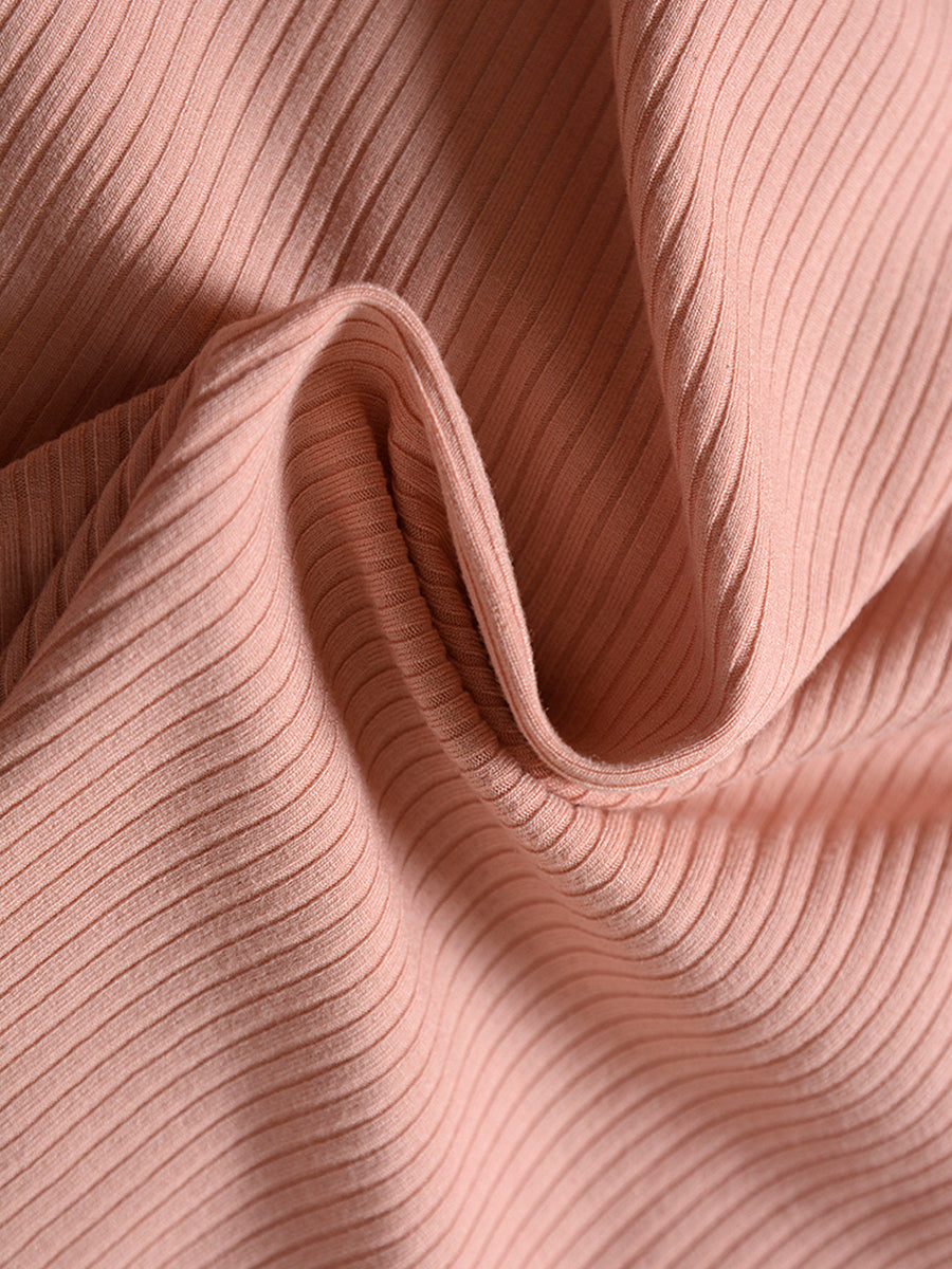 Pink Knit Striped Top
