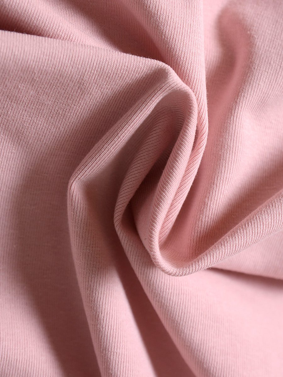 Pink Knit Pleated Dress