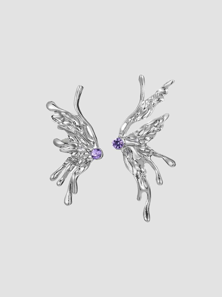 Asymmetrical Butterfly Earrings