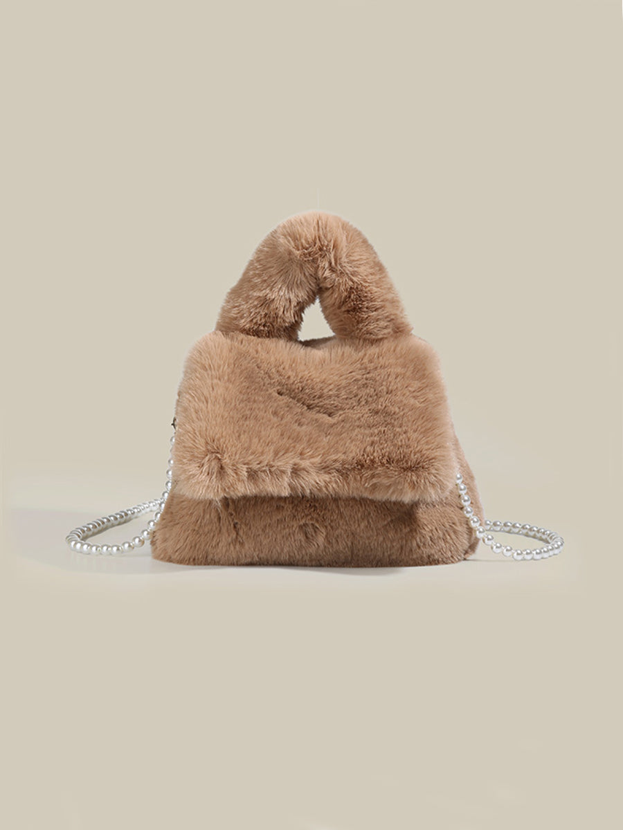 Solid Color Plush Bag