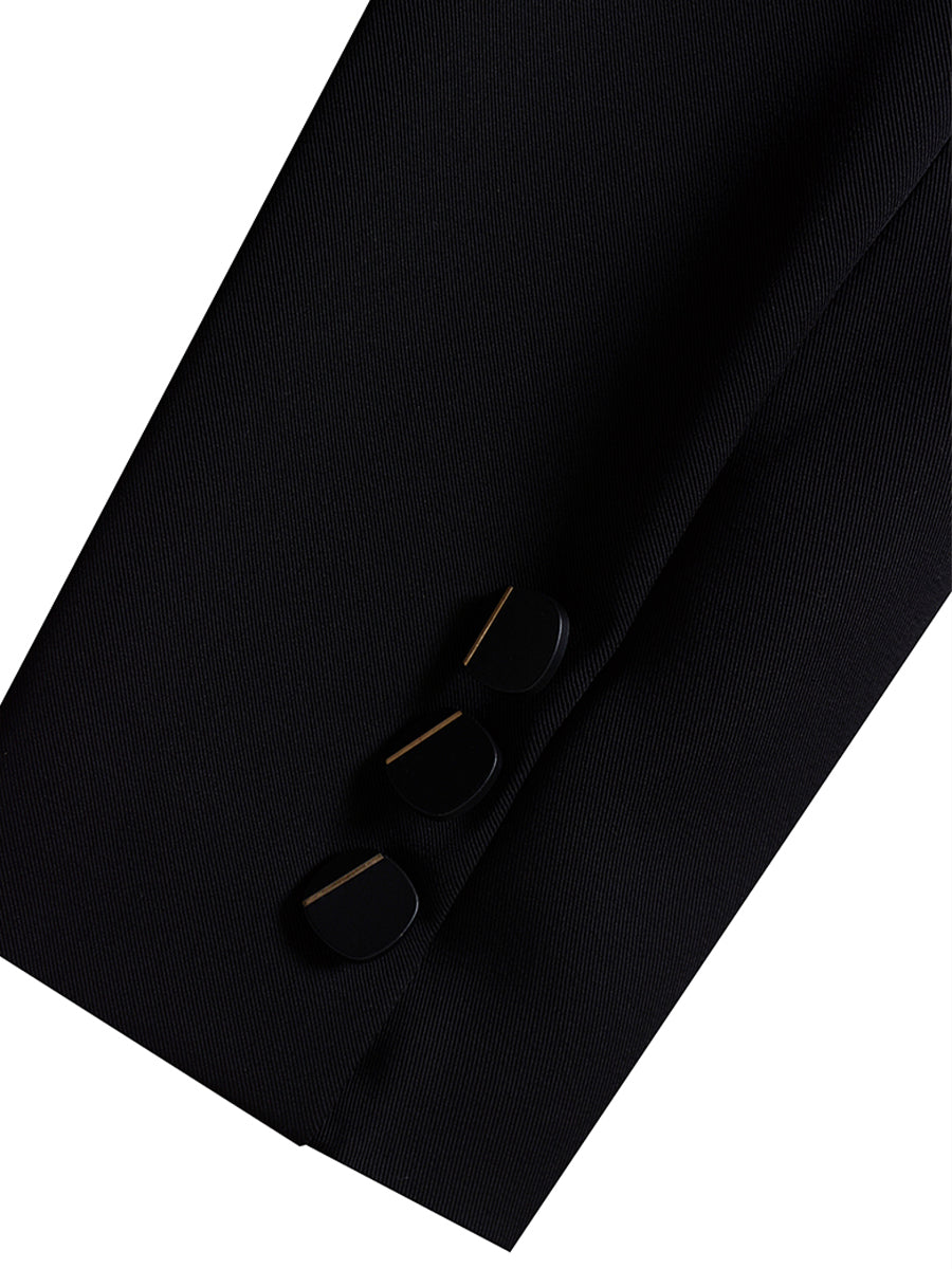 Solid Color Pleated Suit Dress