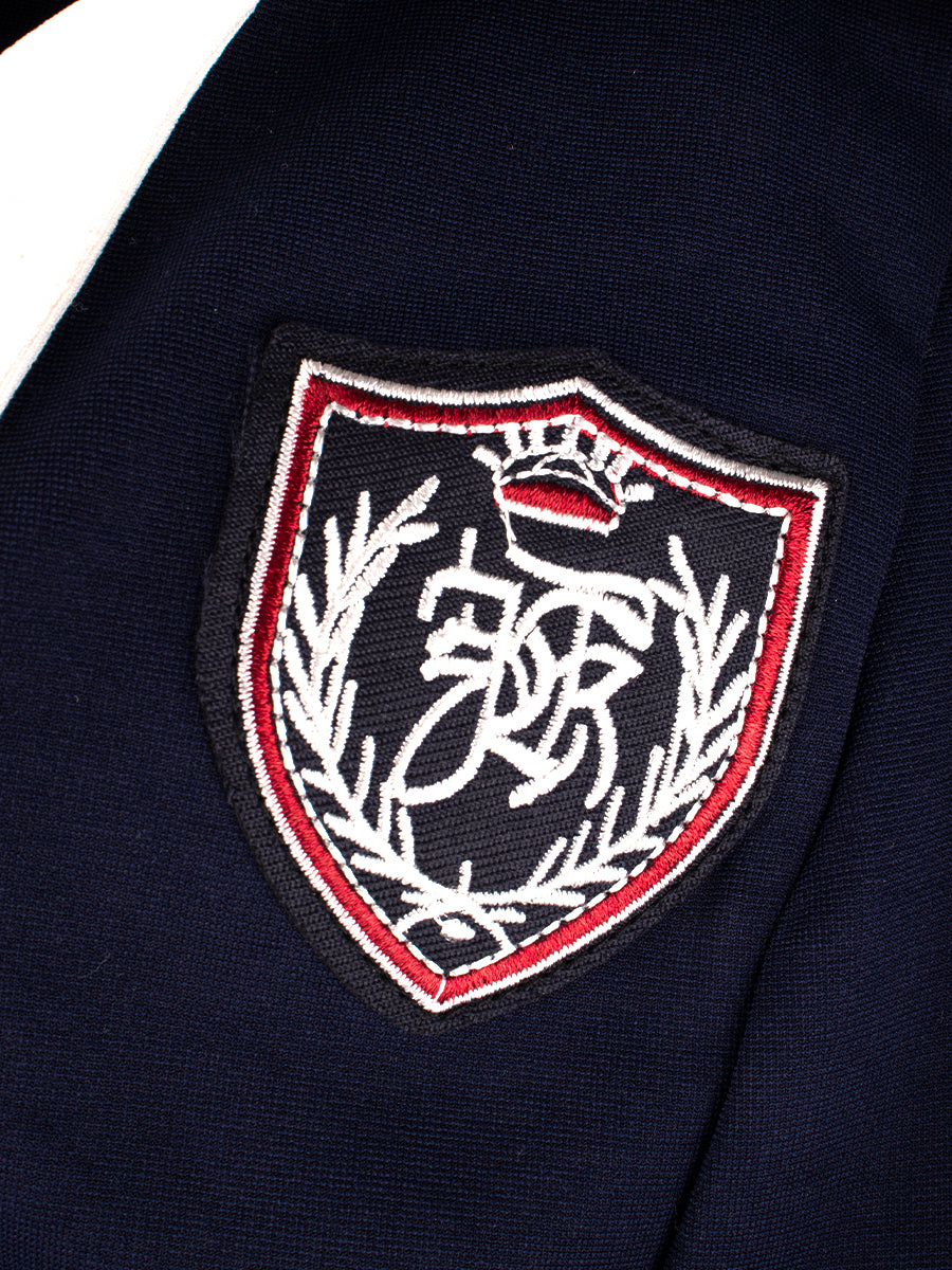 Hollow Badge Dress with Tie