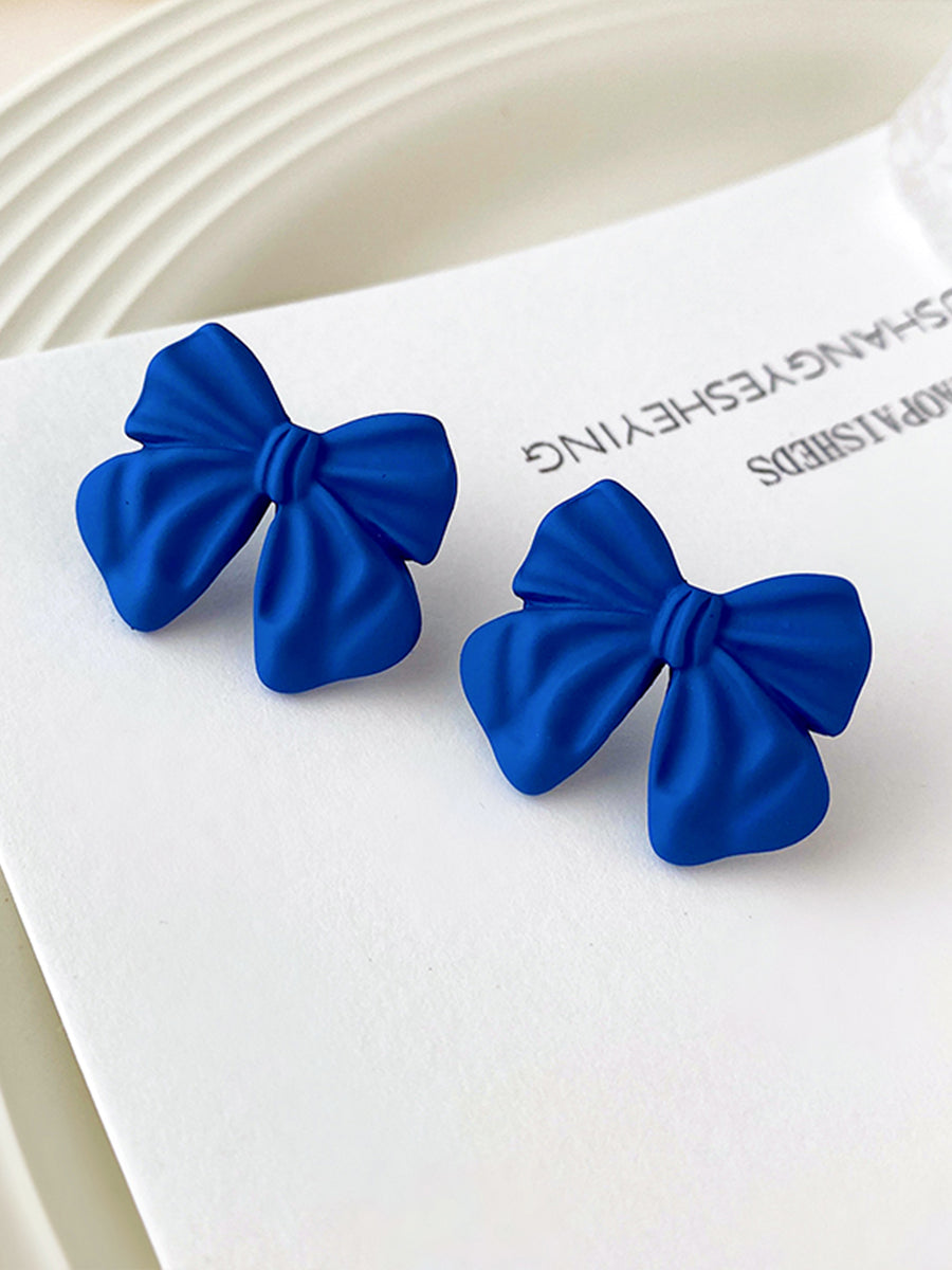 Klein Blue Bow Earrings