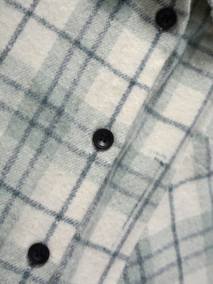 Plaid Tweed Shirt Jacket