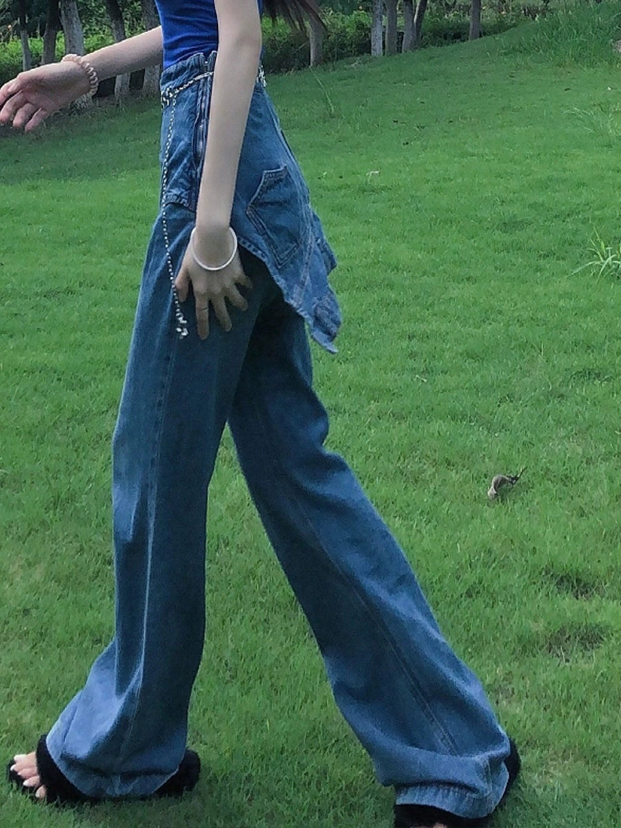 Fake Two-piece New Fashion Jeans