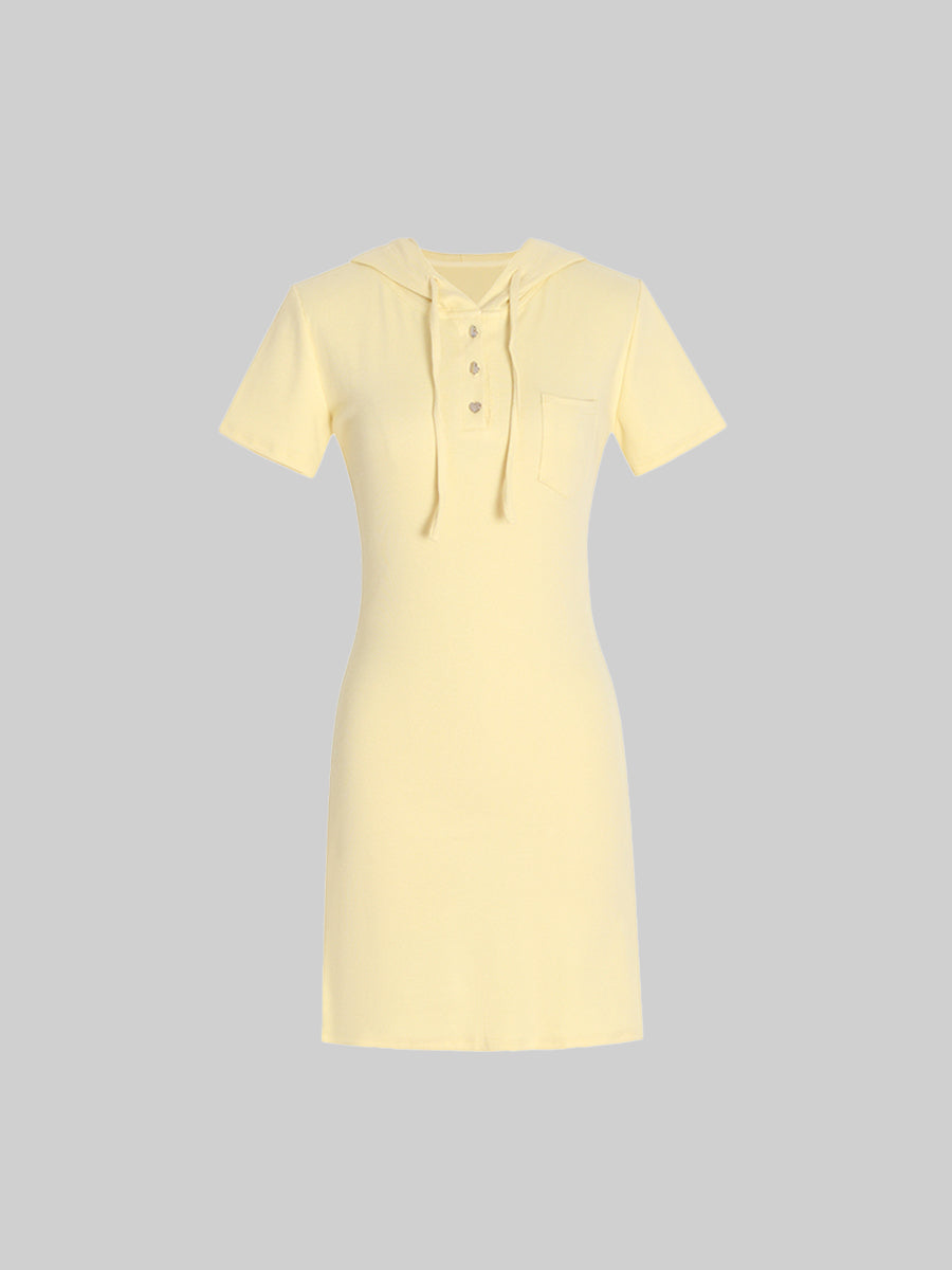 Solid Color Slim Fit Knit Dress