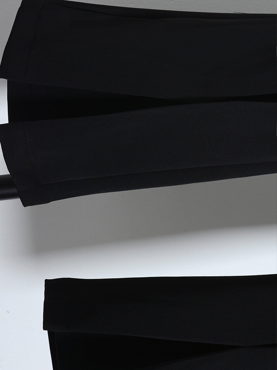 Split Black Uniform Pants
