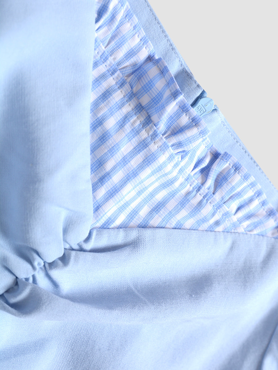 Tie Bow Sky Blue Dress