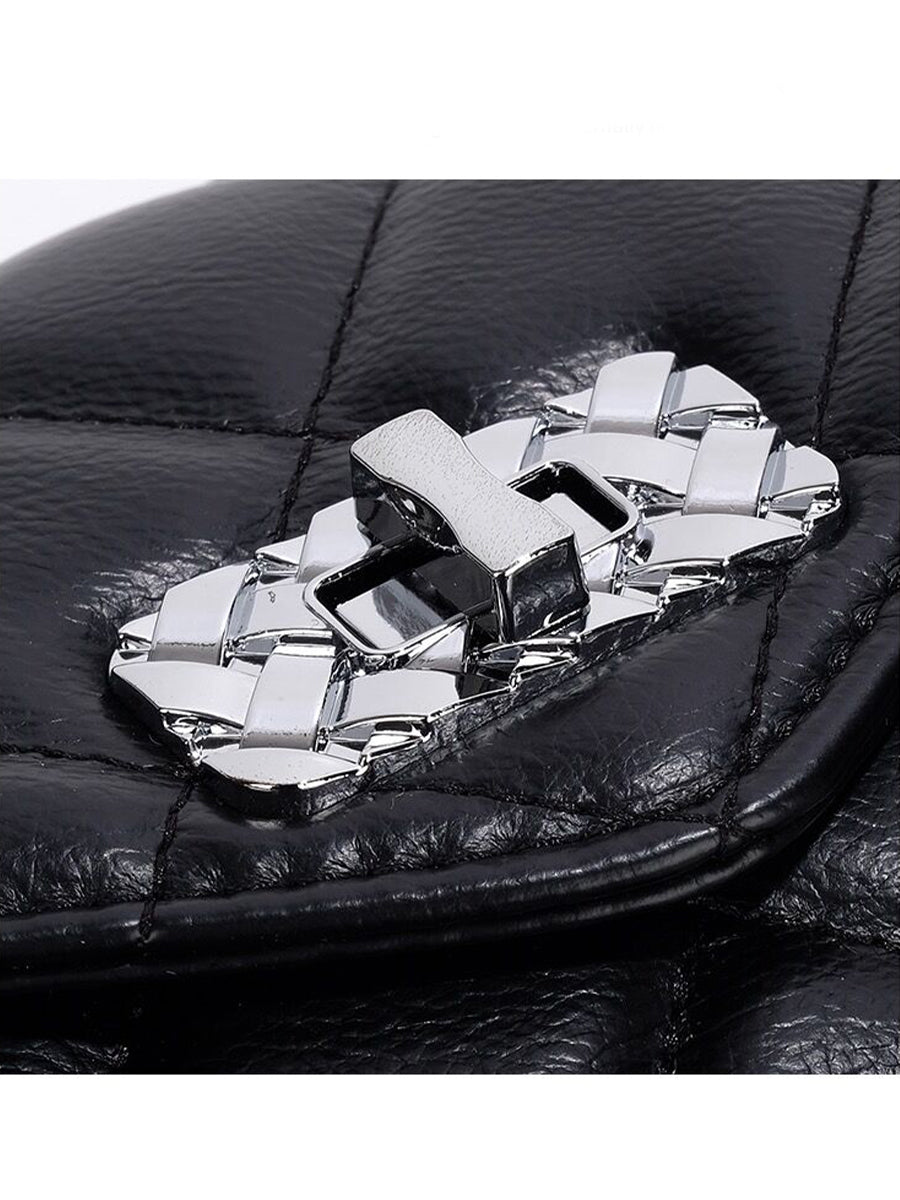Leather Chain Rhombus Bag