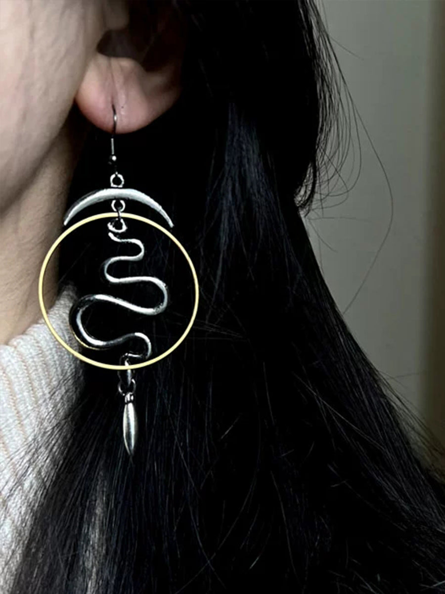 Irregular Star and Moon Earring