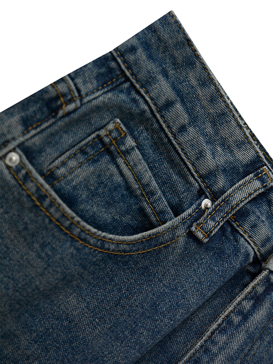 Blue Loose Denim Jeans Pants