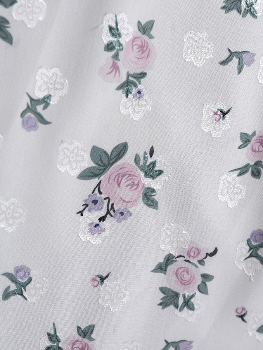 Fairy Floral Short-sleeved Dress