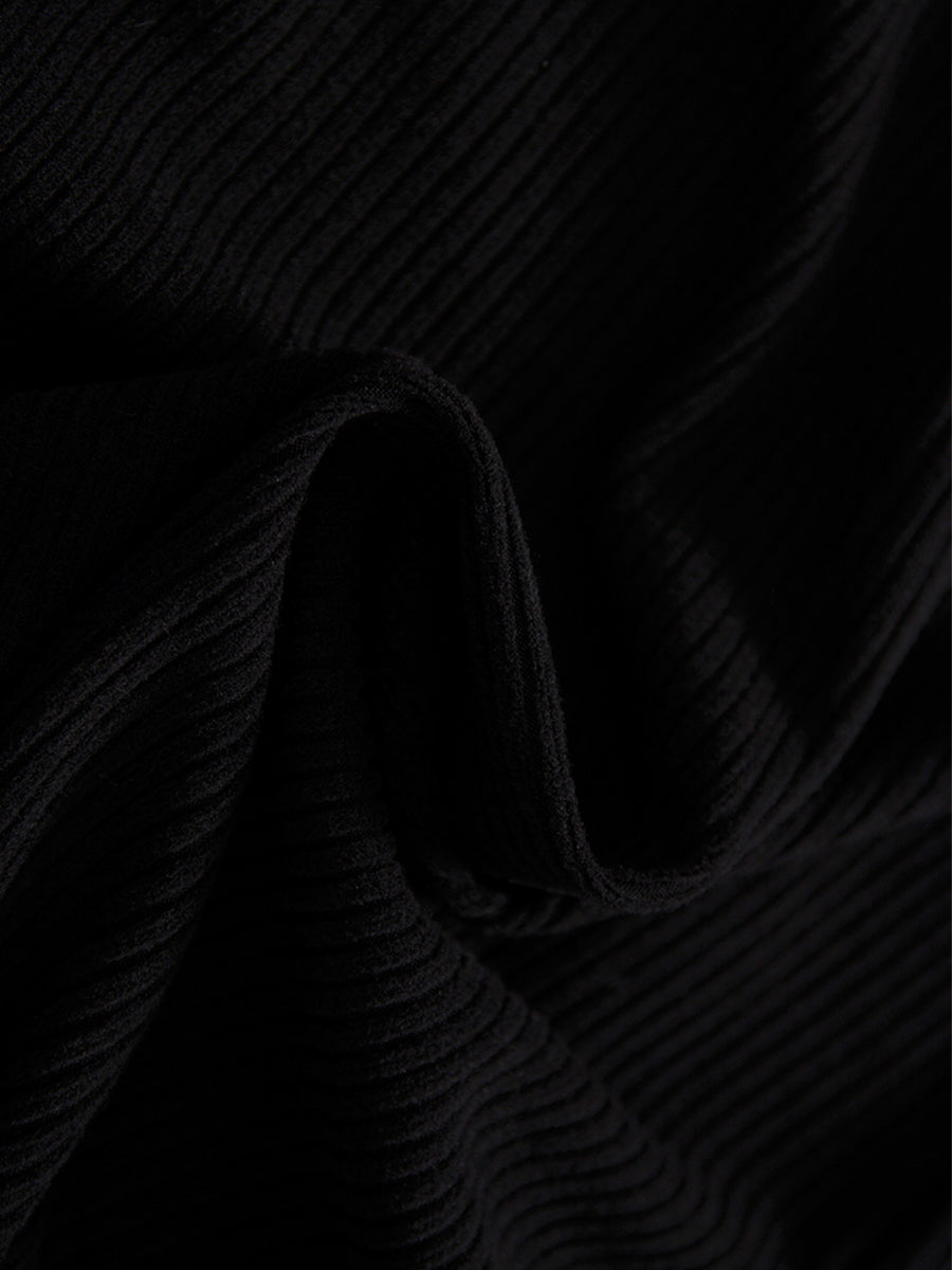 Knitted Irregular Bow Dress