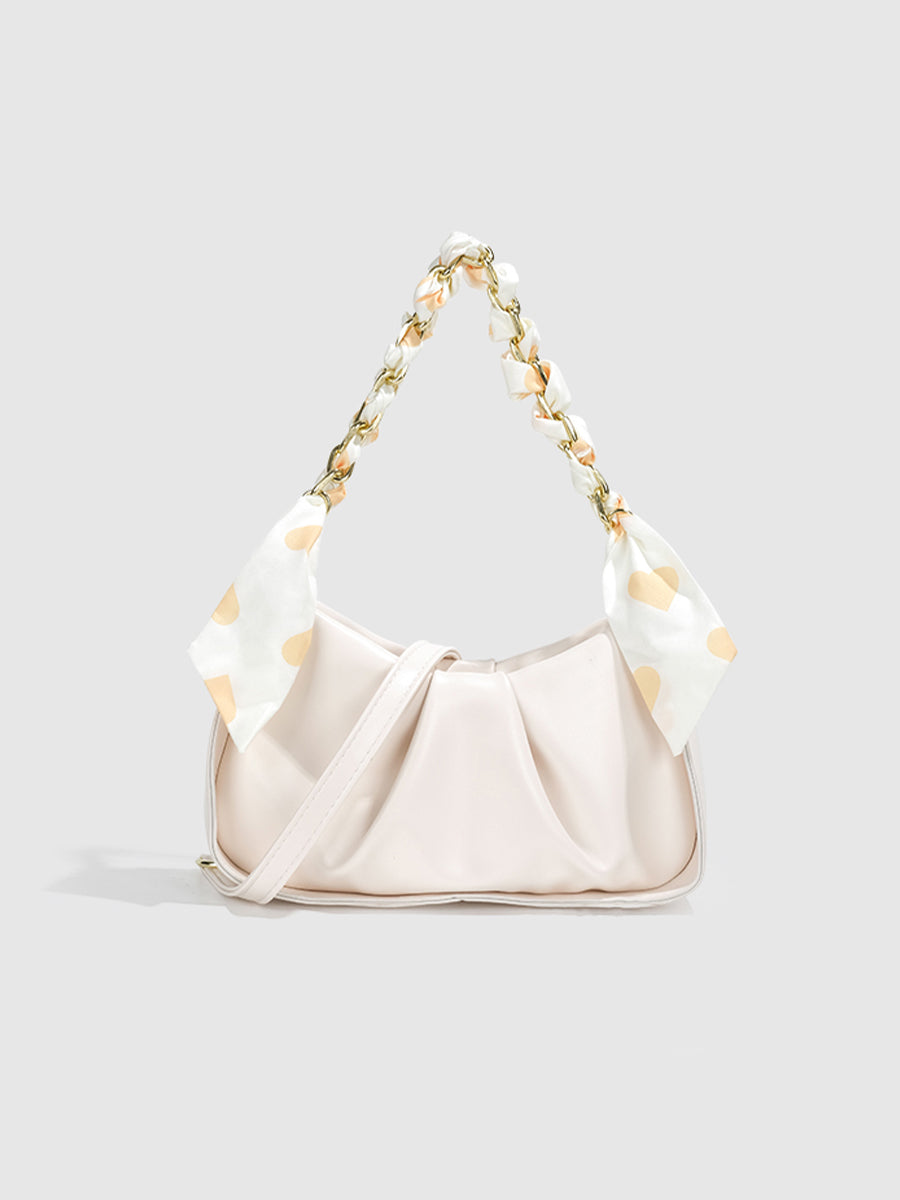 Tri-color Pleated Bag