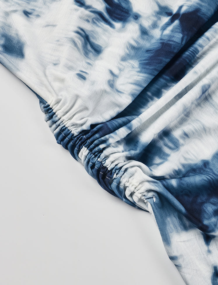 Tie-dye Drawstring Cami Dress