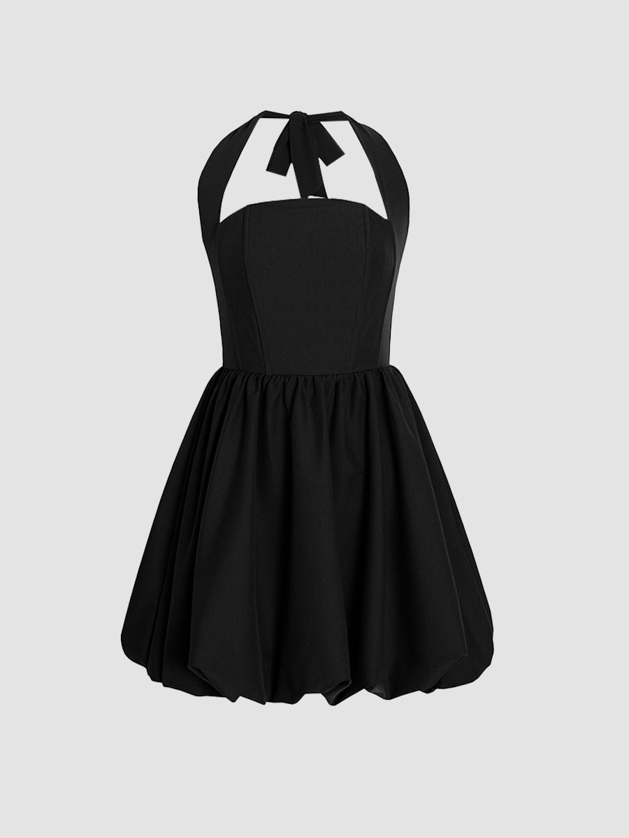 Princess Bustier Halter Puffy Dress