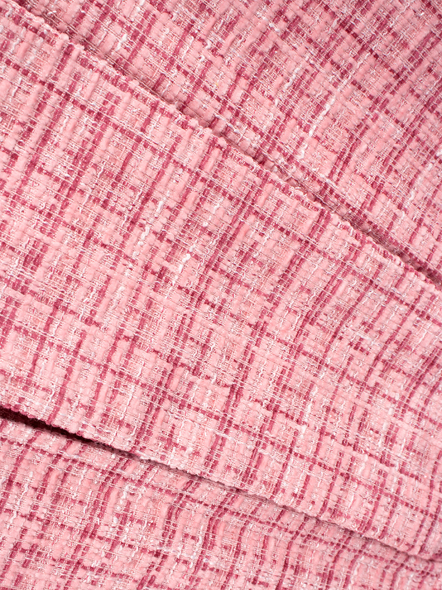 Pink Sequin Pleated Skirt