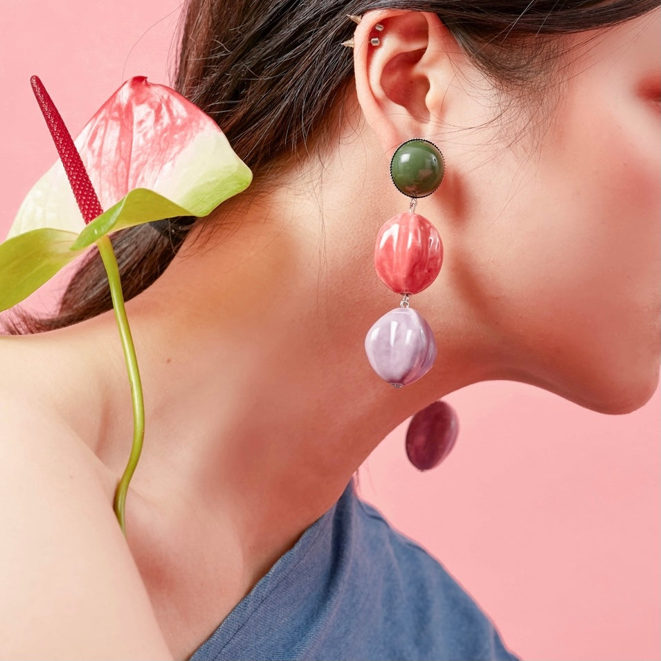 Ceramic Planet Earrings