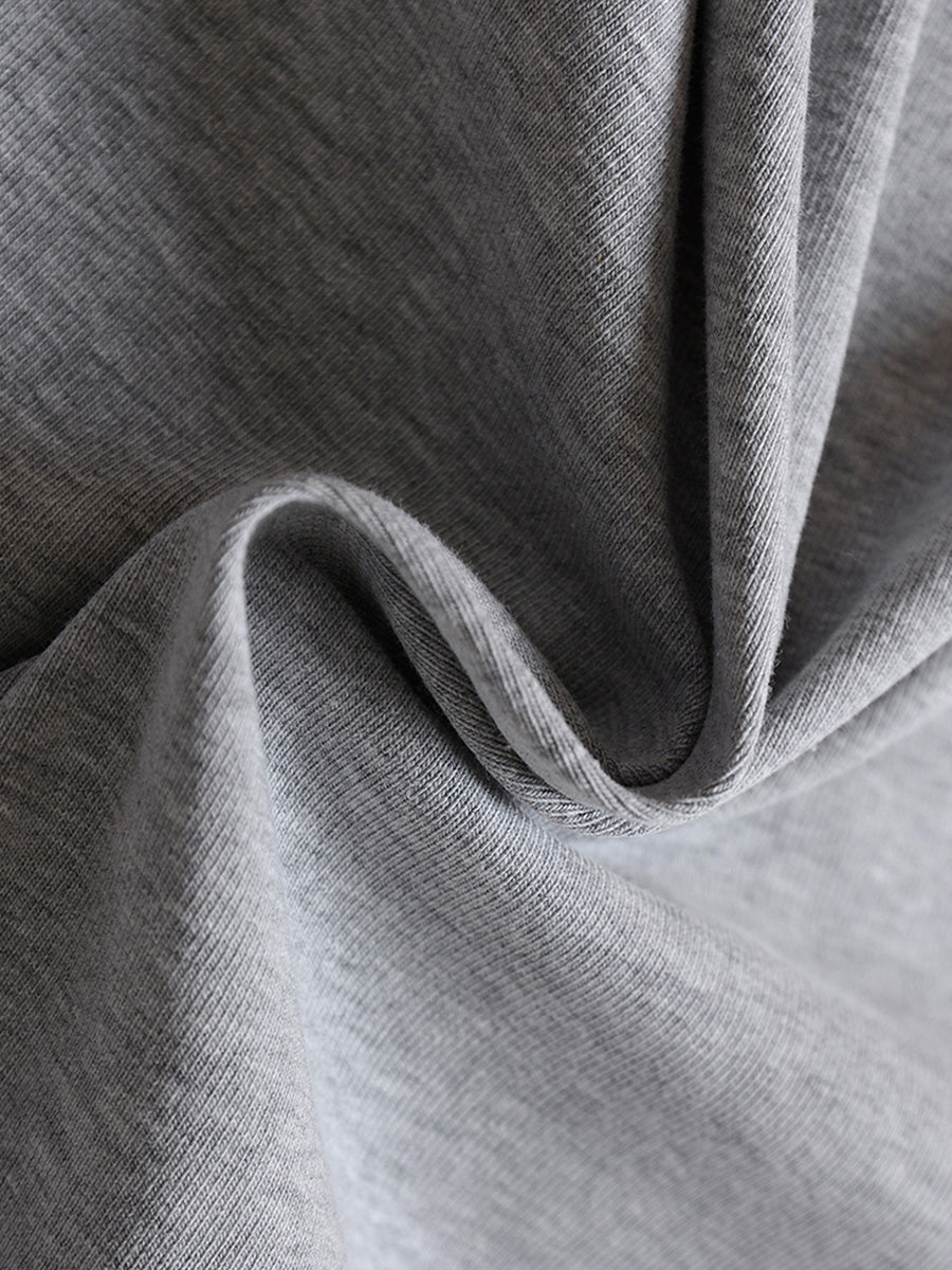 Gray Knitted Letter Camisole Dress