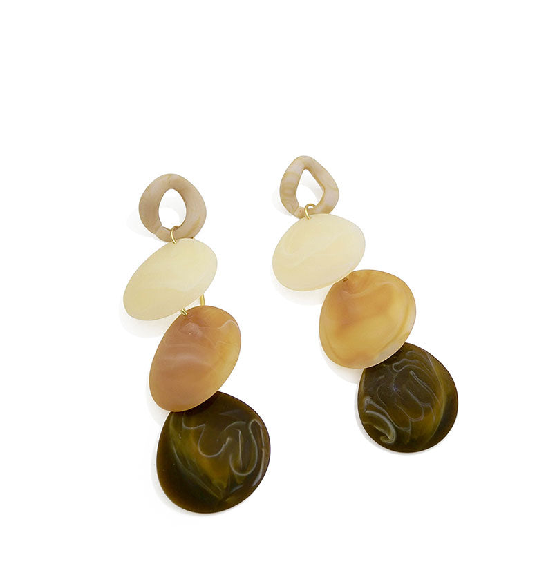 Tricolor Acrylic Earrings