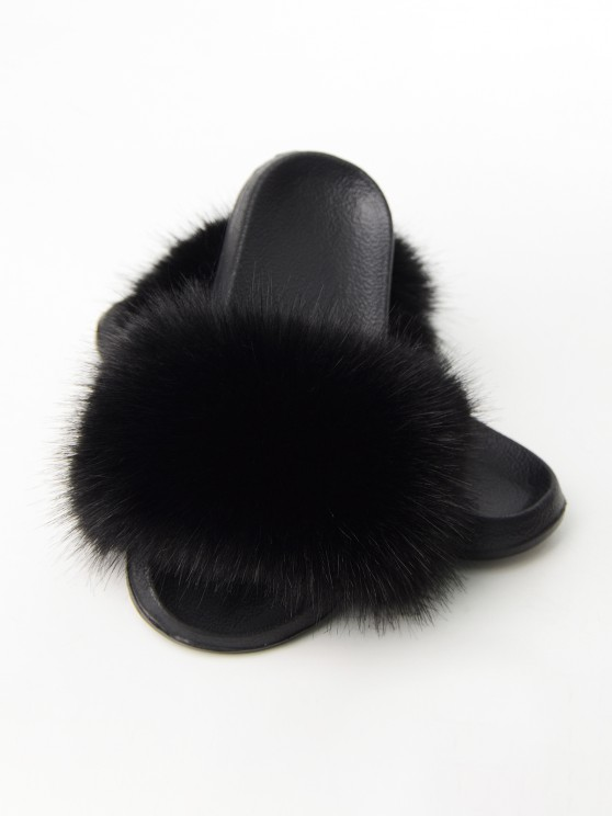 Fluffy Faux Fuzzy Fur Comfortable Slippers Slides