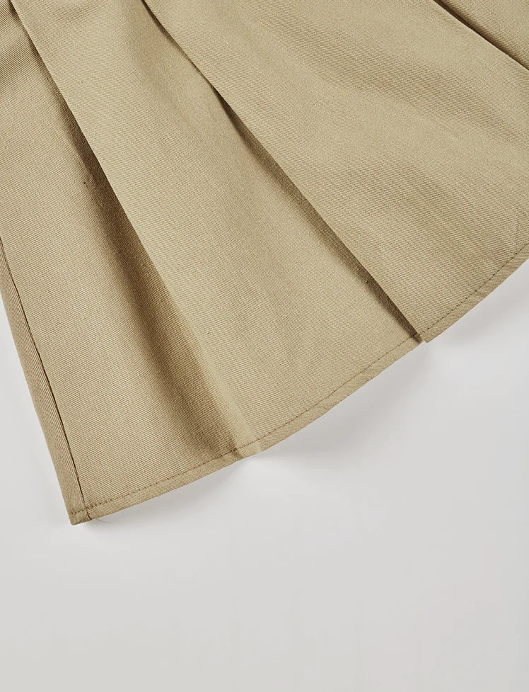 Ruffled Top&Pleated Skirt Set