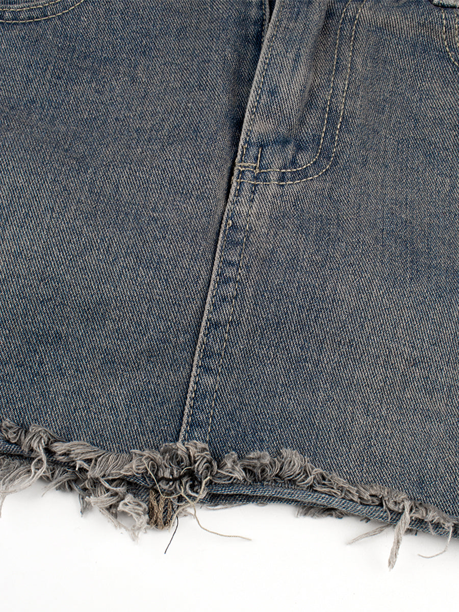 Denim Slim Fit Short Skirt